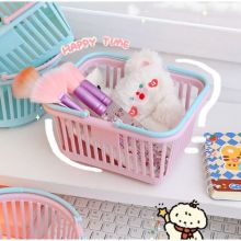 SS0682 Giỏ nhựa đựng đồ có quai xách mini màu pastel ngọt ngào