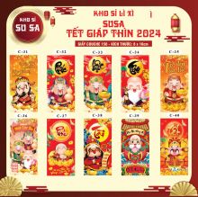 SS8043 BAO LÌ XÌ TẾT GIÁP THÌN 2024 MẪU MỚI, HOT TREND